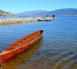 Wooden Canoe adjacent to the Okanagan River outflow
