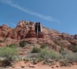 Looking up at the Chapel of the holy cross in Sedona