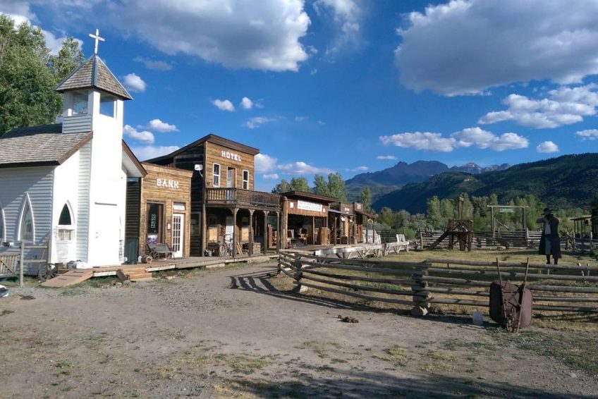 Set for the Legends of the West cowboy history reenactment site at Hags Ranch in Ouray Colorado