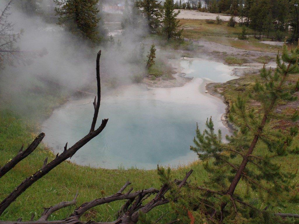 Close up of a hot spring in the West Thumb Geyser Basin