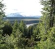 View of the Snake River and Grand Tetons from north of Jackson Wyoming